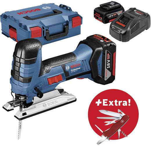 akku stichsaege inkl 2 akku inkl koffer 18 v 5 ah bosch professional gst 18v li s victorinox